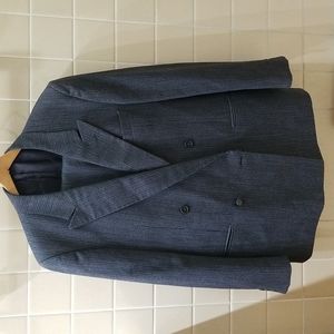 VTG 100% Wool Double-Breasted Pinstripe Gray Suit Pants Principe by Marzotto 40